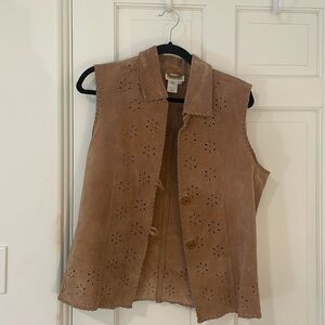 Leather vest of shirt